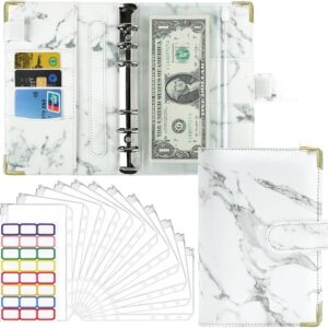 #WK 11-08 White Marble 14PC A6 Mini Budget Binder