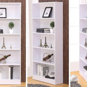 #BC-011 5 Tier Bookcase - White