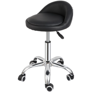 #PS 07-02 Black Leatherette Rolling Stool